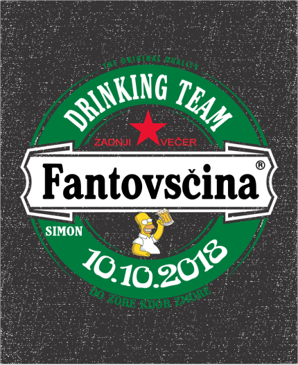 DRINKING TEAM - MAJICA ZA FANTOVŠČINO