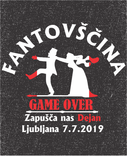 FANTOVŠČINA GAME OVER - MAJICA ZA FANTOVŠČINO