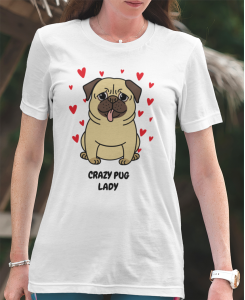 MAJICA ZA LJUBITELJE PSOV - CRAZY PUG LADY