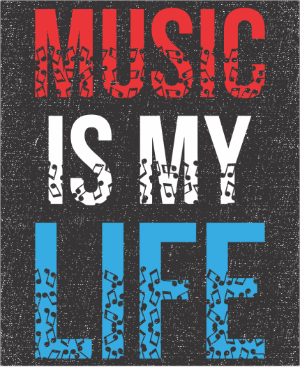 MUSIC IS MY LIFE - MAJICA ZA GLASBO