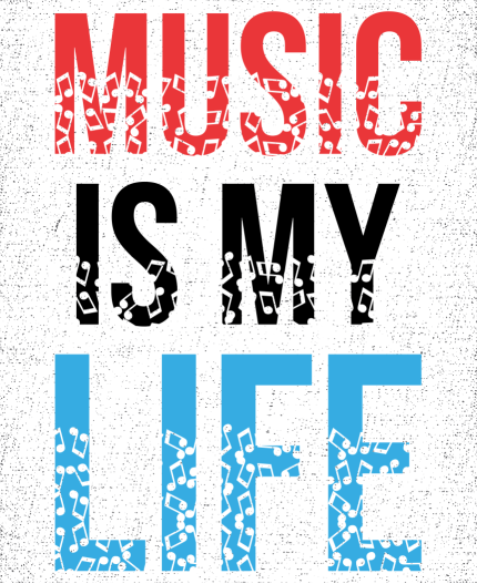 MUSIC IS MY LIFE - MAJICA ZA GLASBO