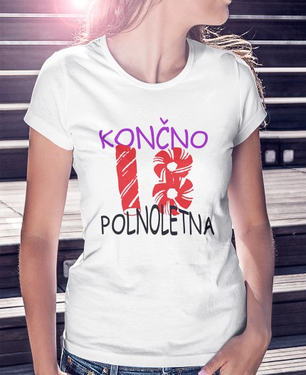 KONČNO POLNOLETNA 18 - MAJICA ZA 18 LET