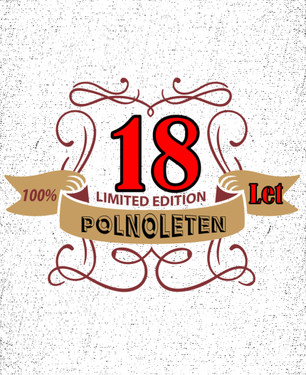 POLNOLETEN 18 LET - MAJICA ZA 18 ROJSTNI DAN