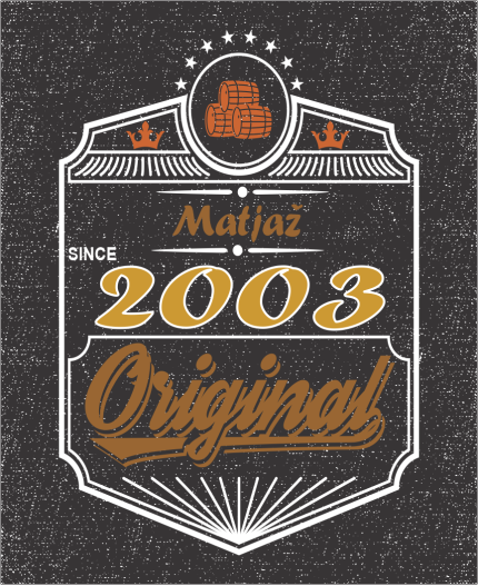 SINCE 2003 - MAJICA ZA 20 ROJSTNI DAN