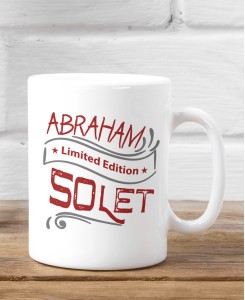 POTISKANA SKODELICA - ABRAHAM 50 LET